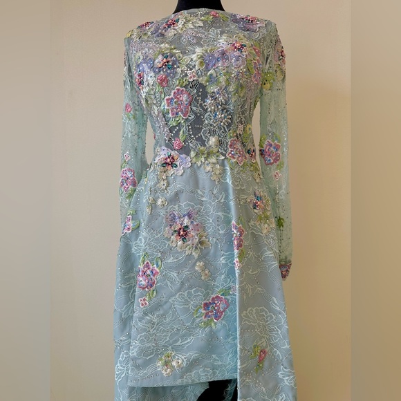 Colette Mon Cheri Blue Embroidered Dress - Picture 6 of 16